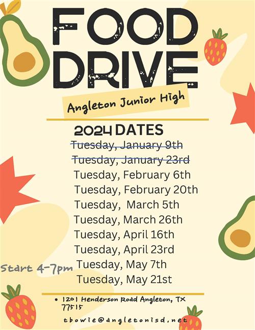food drive dates